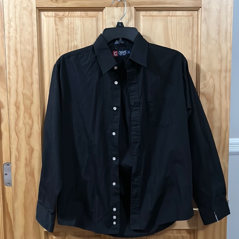 Boys Chaps dress shirt,black,size 16